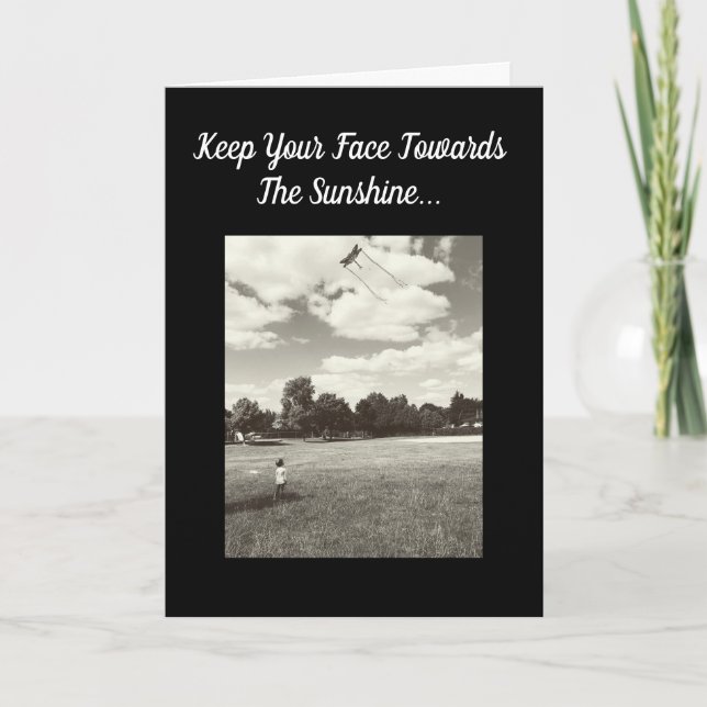 Uppmuntra Ansikte att inspirera solskenet Kort (Framsida)