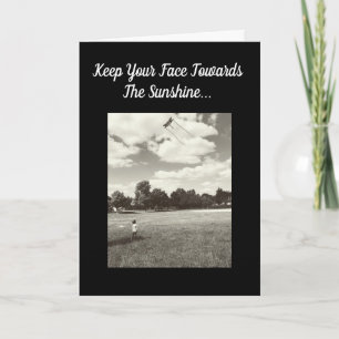 Uppmuntra Ansikte att inspirera solskenet Kort