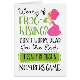 Uppmuntra bara ett nummer-spel hälsningskort