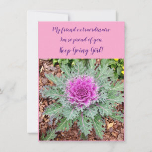 Uppmuntra blommor med kort för fast hälsning