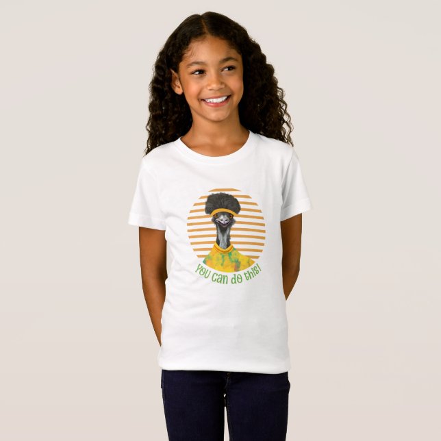 Uppmuntra Cheerful Emu - du kan göra det här T Shirt (Hel framsida)
