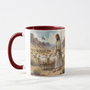 Uppmuntra Christian Verse Shepherd & Sheep Mugg