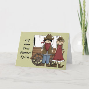 Uppmuntra Cute Pioneer Spirit Card - Westernt Kort