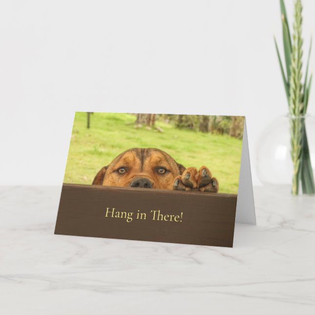 Uppmuntra Cute Pitbull Hund Kort (Framsida)
