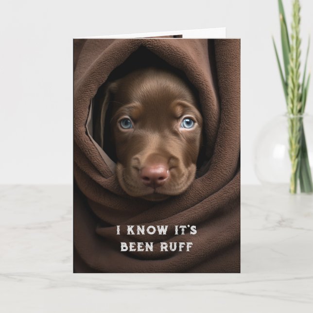 Uppmuntra/få bra chokladlampa-Hund Kort (Framsida)