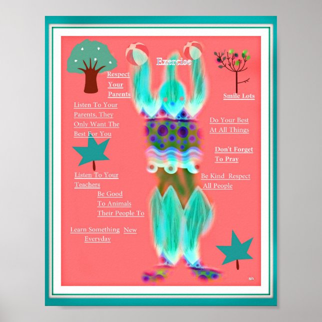 UPPMUNTRA FÖR BARN.. Poster (Framsidan)