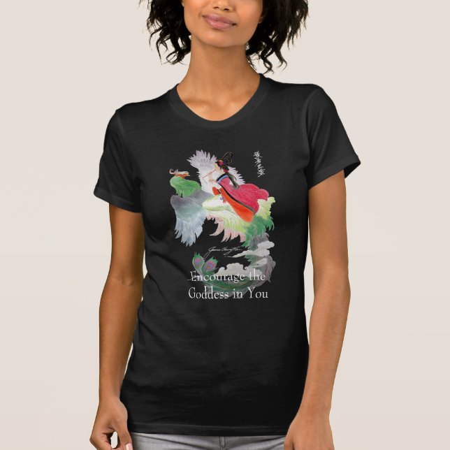 Uppmuntra gudinnamörkskjortan t-shirt (Framsida)