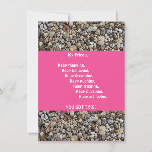 Uppmuntra henne till ett vanligt hälsningskort (Framsida)