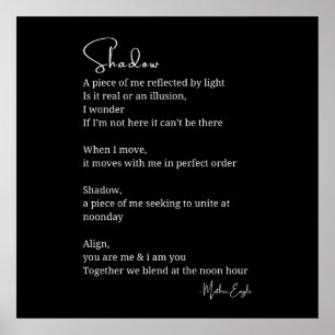 Uppmuntra inspirationsinriktad dikt för skugga Sel Poster