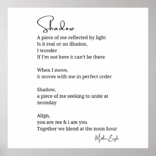 Uppmuntra inspirationsinriktad dikt för skugga Sel Poster