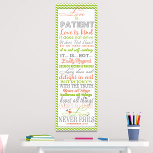 Uppmuntra "Kärlek is" 1Korintianer Poster