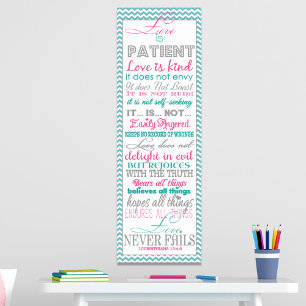 Uppmuntra "Kärlek is" 1Korintianer Poster