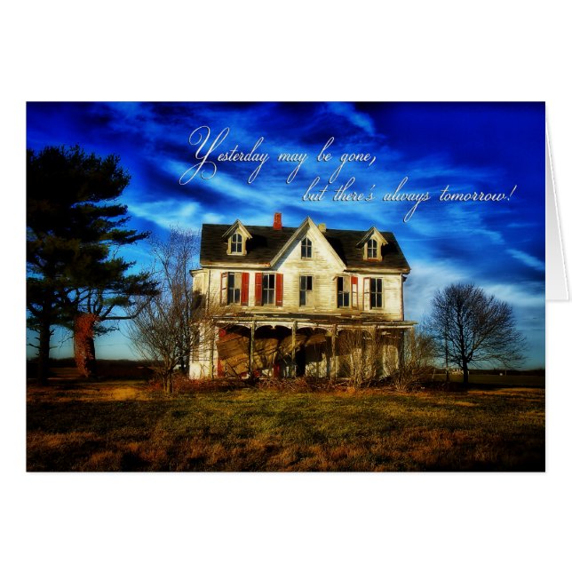 Uppmuntra kort - alltid i morgon (Framsidan Horizontal)