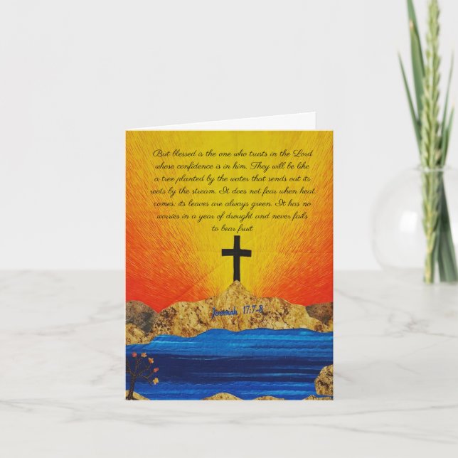 Uppmuntra kort, Blessings Note Card, Anteckningskort (Framsida)