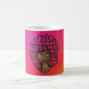 Uppmuntra kvinnor, regnbåge kaffemugg