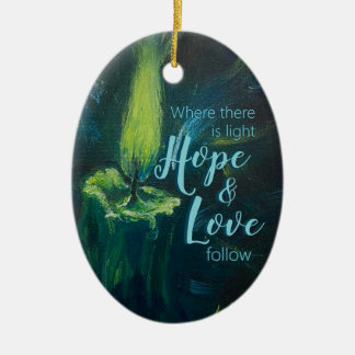 "Uppmuntra ljus" Keramisk prydnadsföremål Julgransprydnad Keramik