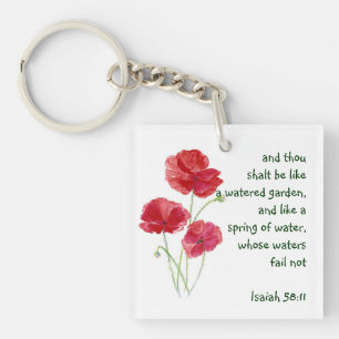 Uppmuntra Lomise Scripture Isaiah Poppy Garden