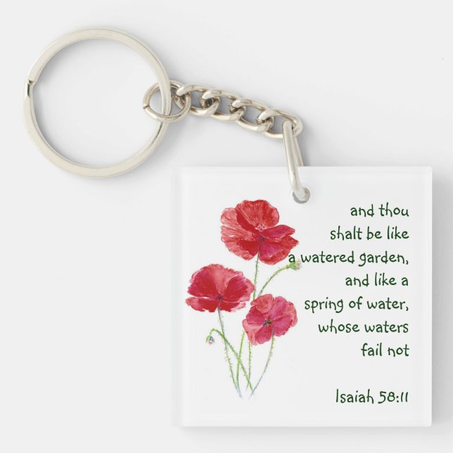 Uppmuntra Lomise Scripture Isaiah Poppy Garden (Framsidan)