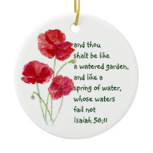 Uppmuntra Lomise Scripture Isaiah Poppy Garden