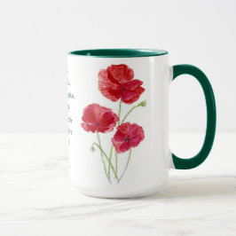 Uppmuntra Lomise Scripture Isaiah Poppy Garden Mugg