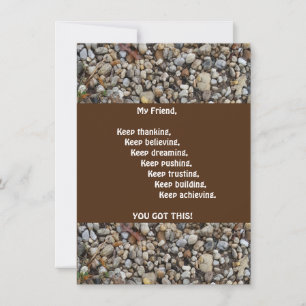 Uppmuntra människans platta hälsningskort