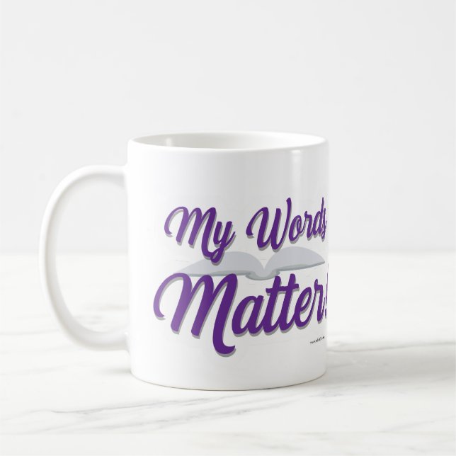 Uppmuntra min Ord-författare Slogan Kaffemugg (Vänster)