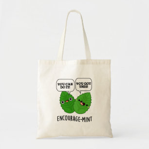 Uppmuntra mint Positive Mint Pun Tygkasse