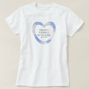 Uppmuntra och tänja ljusblå bibelverse t shirt
