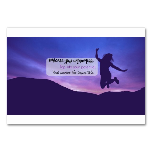 Uppmuntra påminnelse om Tonåring flickor Bordsnummer (Framsidan)