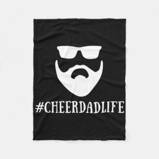 Uppmuntra Pappa Liv Cheerleading Rolig Skäggig  Fleecefilt