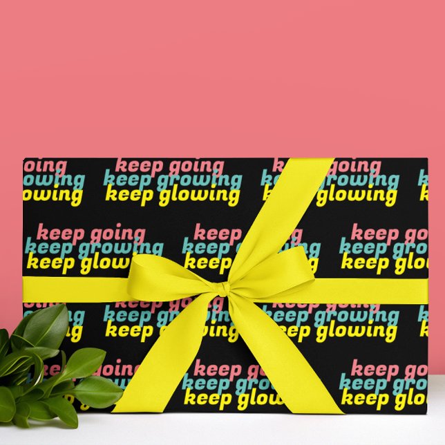 Uppmuntra Papper utryckning Presentpapper (Encourage growth and determination with this empowering wrapping paper! )