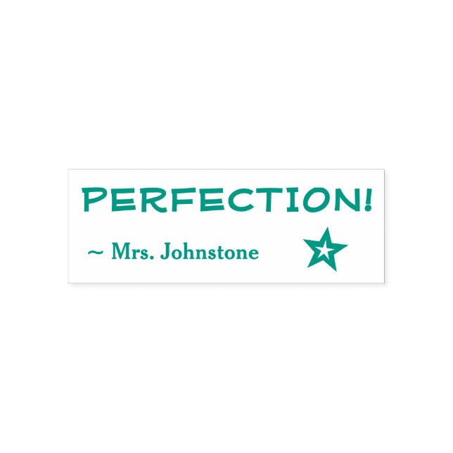 Uppmuntra "PERFECTION!" + Anpassningsbar Lärare Na Självfärgande Stämpel (Design)