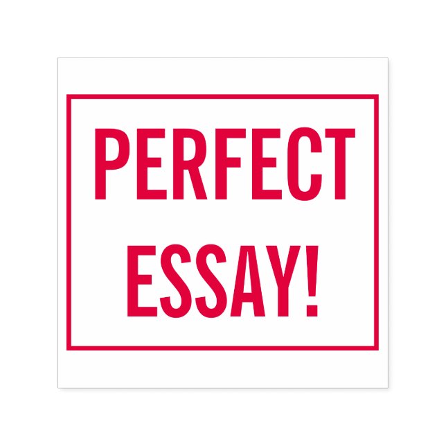 Uppmuntra "PERFEKT ESSAY"! Tutor Rubber Frimärke Självfärgande Stämpel (Design)