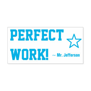 Uppmuntra "PERFEKT WORK"! Märkning Rubber Frimärke Självfärgande Stämpel