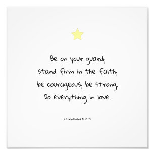 Uppmuntra Poster av Motivational Faith Bible Quote