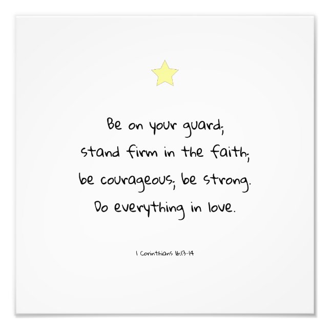 Uppmuntra Poster av Motivational Faith Bible Quote (Framsidan)