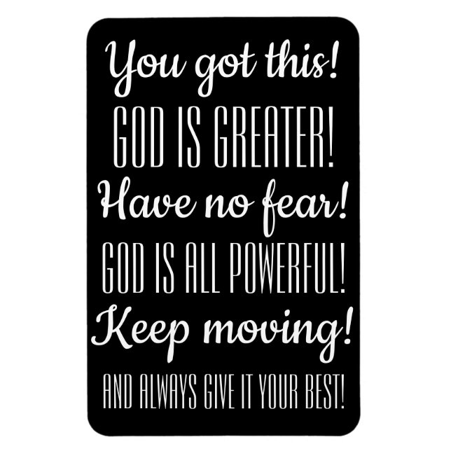 Uppmuntra religiös inspiration Gud är underbarare! Magnet (Vertikal)