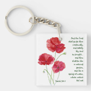 Uppmuntra Scripture Isaiah Poppy Garden Flower