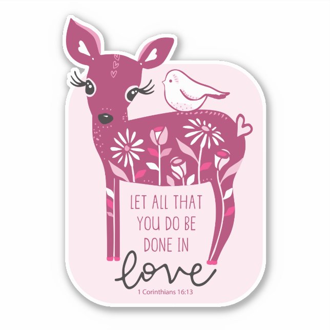 Uppmuntra skriptmärke (Ro Hjort) Klistermärken (Framsida)