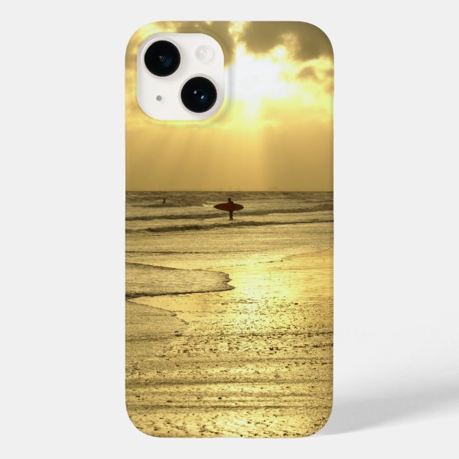 Uppmuntra stranden vid Sunset iphone case (Baksida)