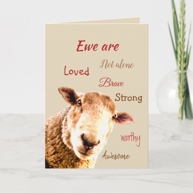 Uppmuntra supporttfunny att komma snart tack kort (Framsida)