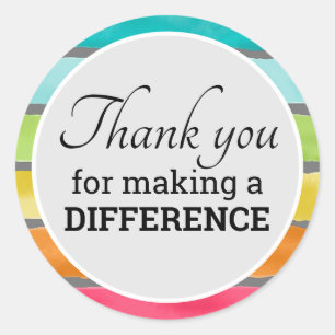 Uppmuntra Tacken att Skapar en skillnad Runt Klistermärke