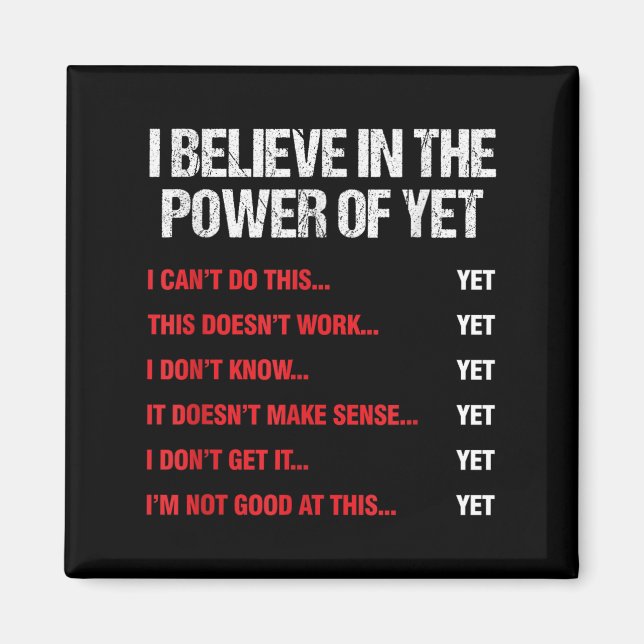 Uppmuntra Tro i motivationsförmågan Magnet (Framsidan)