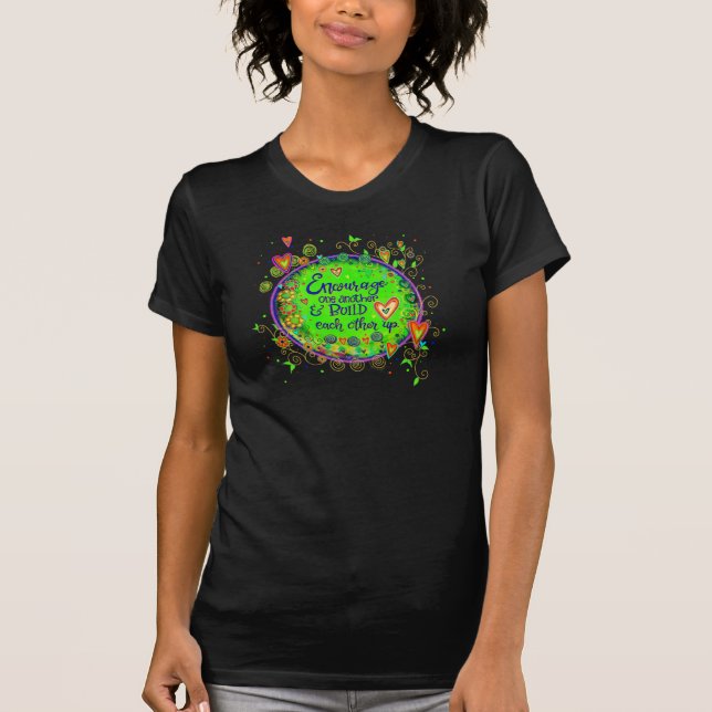 Uppmuntra varandra Roligt Inspiritivity T-Shirt (Framsida)