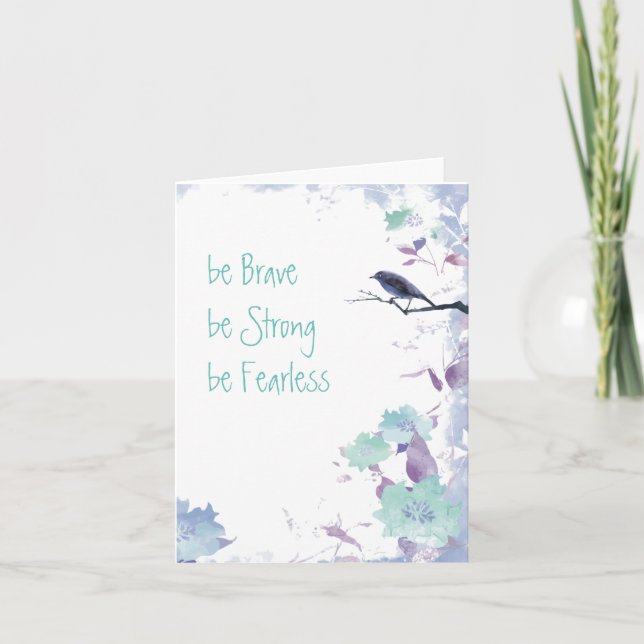 Uppmuntra vattenfärgkort kort (Framsida)