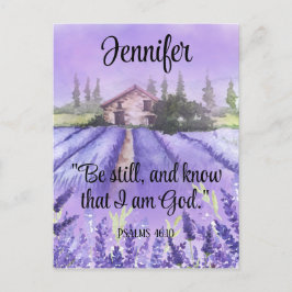 Uppmuntra vattenfärgsprovence Lavender Scripture Vykort
