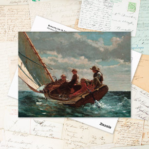 Uppmuntra Winslow Homer med rättvis Vind Vykort