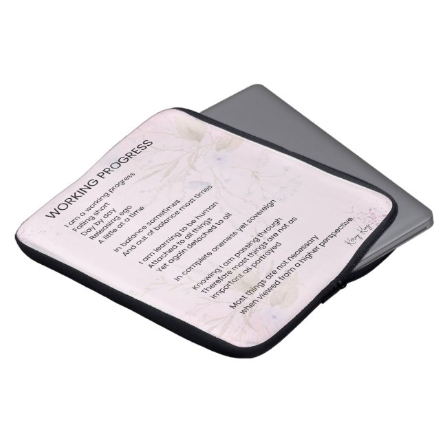 Uppmuntran av arbetsförlopp - uppbyggnad av Dikt Laptop Fodral (Framsida topp)