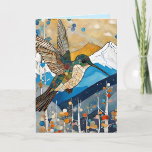 Uppmuntran av hummingbird kort