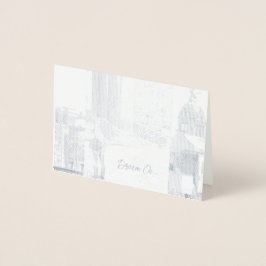 Uppmuntran av inspirerande "följ dina drömmar" folierat kort